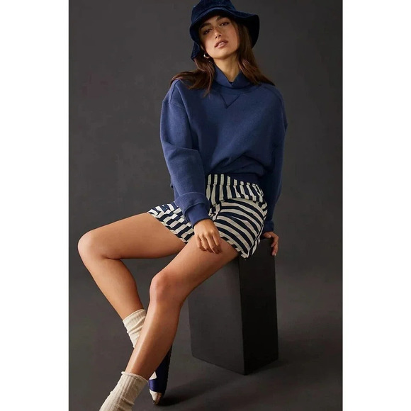 NWT Anthropologie Velvet Bucket Hat One Size Navy main image 4